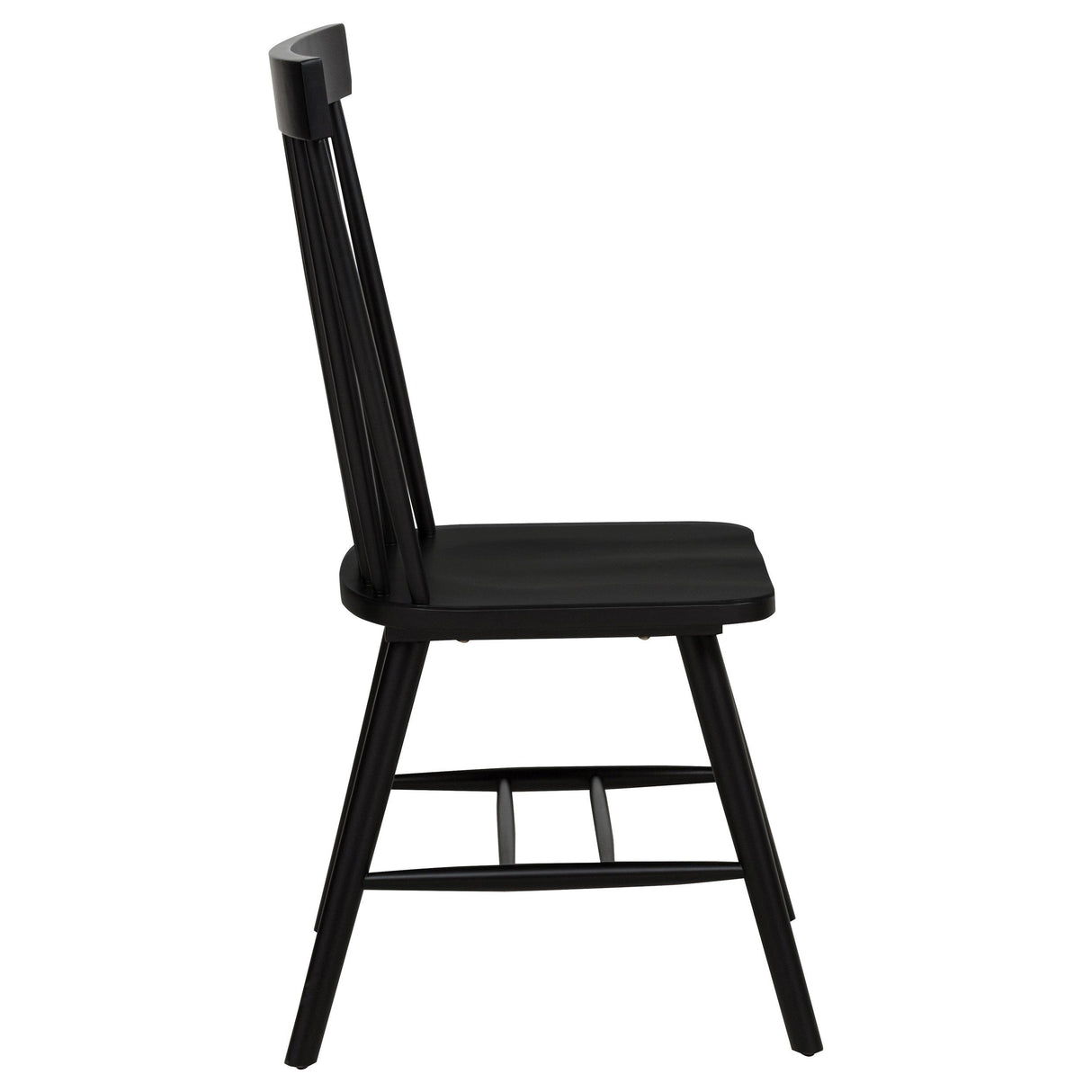Andrews Black Windsor Spindle Back Dining Side Chair, Set of 2 from Coaster - Luna Furniture