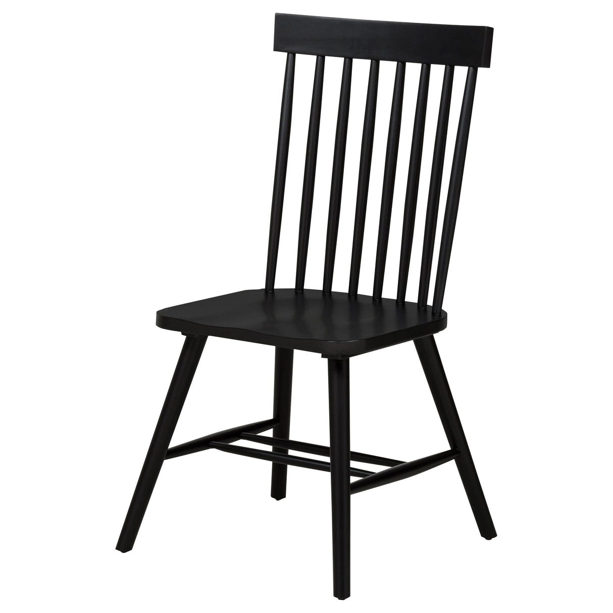 Andrews Black Windsor Spindle Back Dining Side Chair, Set of 2 from Coaster - Luna Furniture