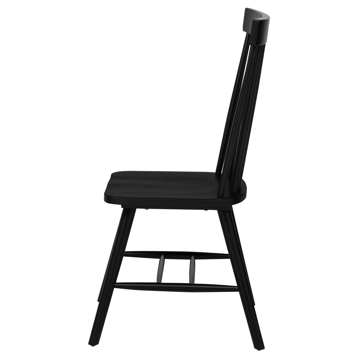 Andrews Black Windsor Spindle Back Dining Side Chair, Set of 2 from Coaster - Luna Furniture