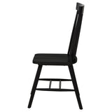 Andrews Black Windsor Spindle Back Dining Side Chair, Set of 2 from Coaster - Luna Furniture