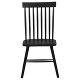 Andrews Black Windsor Spindle Back Dining Side Chair, Set of 2 from Coaster - Luna Furniture