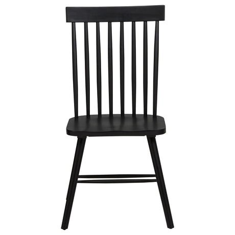 Andrews Black Windsor Spindle Back Dining Side Chair, Set of 2 from Coaster - Luna Furniture