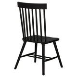 Andrews Black Windsor Spindle Back Dining Side Chair, Set of 2 from Coaster - Luna Furniture