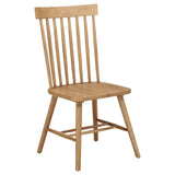 Andrews Light Ash Windsor Spindle Back Dining Side Chair, Set of 2 from Coaster - Luna Furniture
