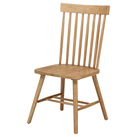 Andrews Light Ash Windsor Spindle Back Dining Side Chair, Set of 2 from Coaster - Luna Furniture