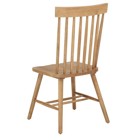 Andrews Light Ash Windsor Spindle Back Dining Side Chair, Set of 2 from Coaster - Luna Furniture
