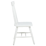 Andrews White Windsor Spindle Back Dining Side Chair, Set of 2 from Coaster - Luna Furniture
