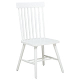 Andrews White Windsor Spindle Back Dining Side Chair, Set of 2 from Coaster - Luna Furniture