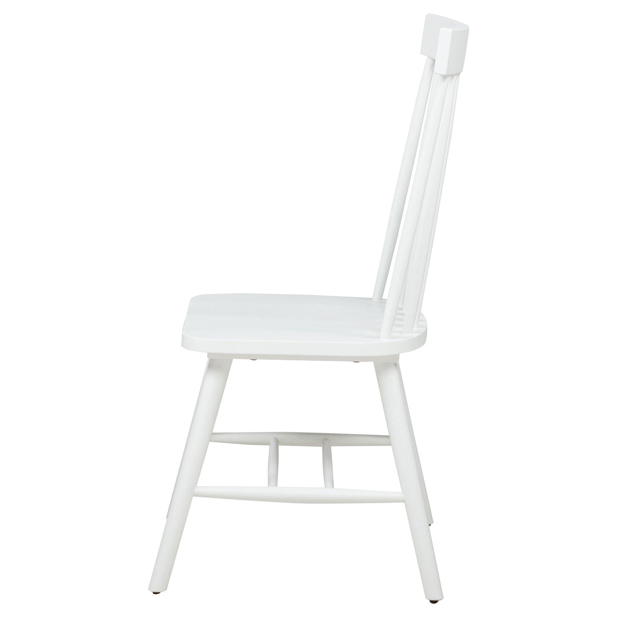 Andrews White Windsor Spindle Back Dining Side Chair, Set of 2 from Coaster - Luna Furniture