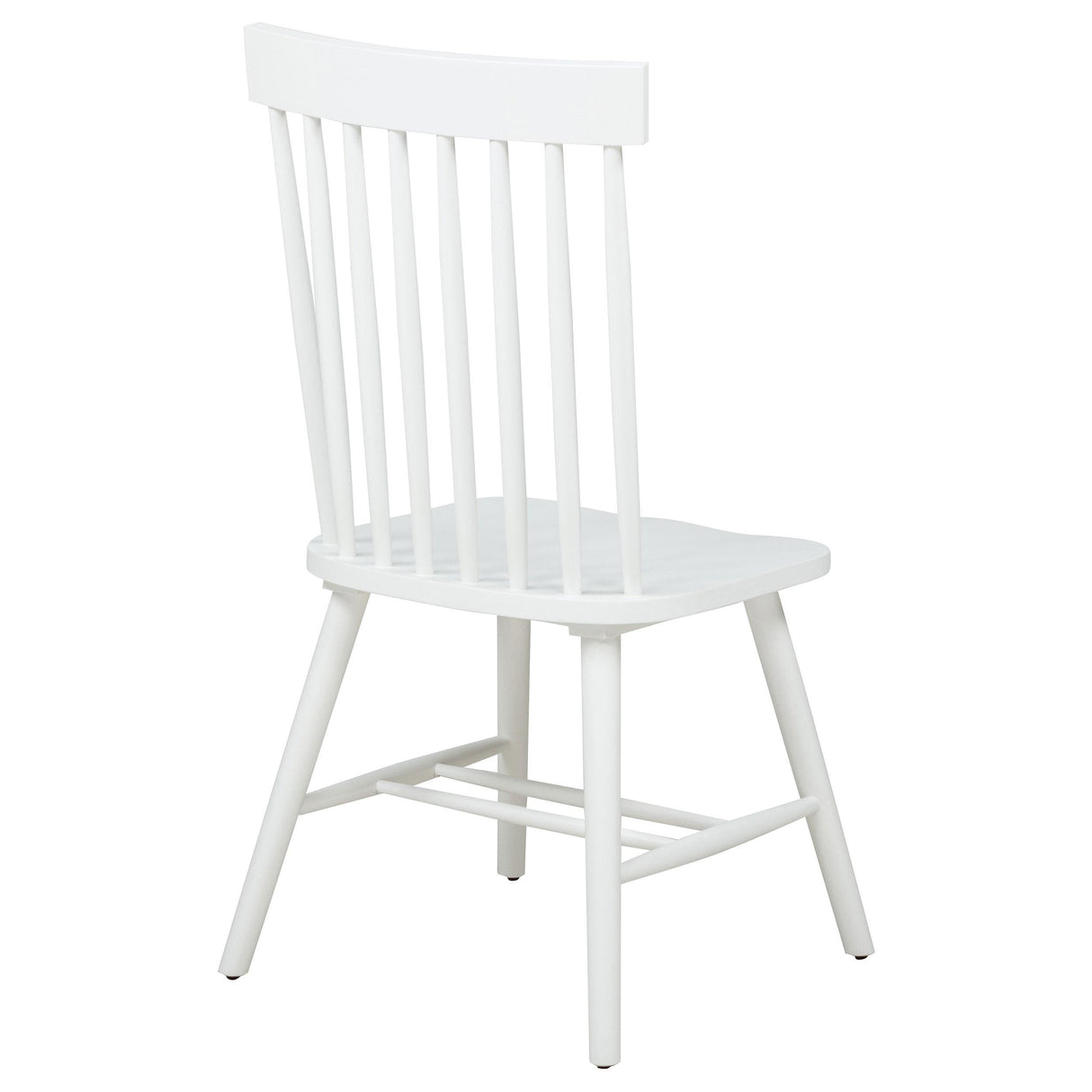 Andrews White Windsor Spindle Back Dining Side Chair, Set of 2 from Coaster - Luna Furniture