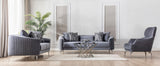 Angela Gray Velvet Sofa Living Room Set from Nova Furniture - Luna Furniture
