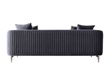 Angela Gray Velvet Sofa Living Room Set from Nova Furniture - Luna Furniture