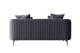 Angela Gray Velvet Sofa Living Room Set from Nova Furniture - Luna Furniture