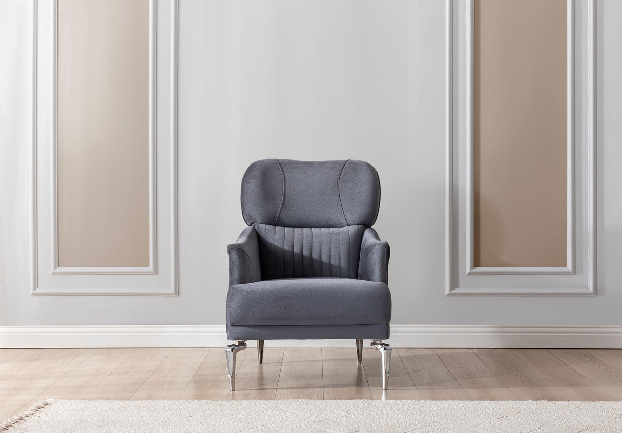 Angela Gray Velvet Sofa Living Room Set from Nova Furniture - Luna Furniture