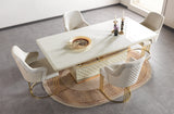 Anica Ivory 7-Piece Dining Set from Nova Furniture - Luna Furniture
