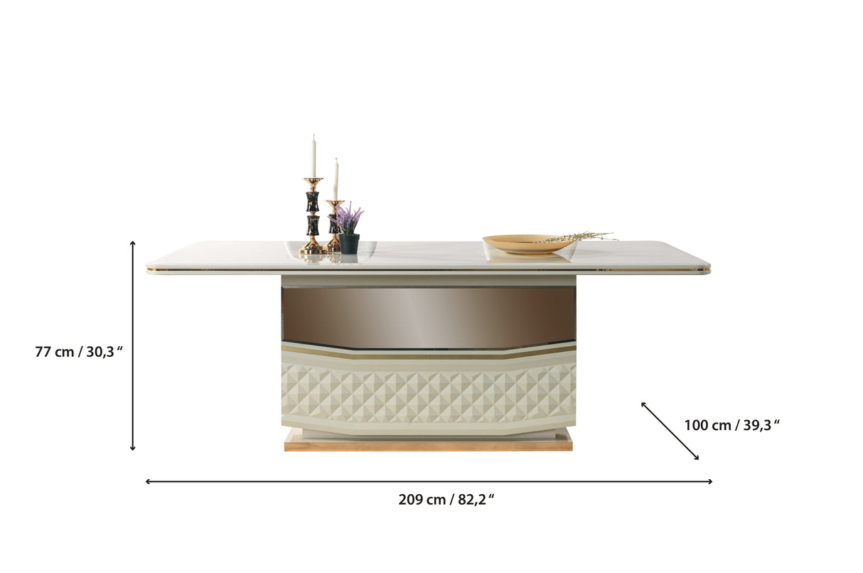Anica Ivory 7-Piece Dining Set from Nova Furniture - Luna Furniture
