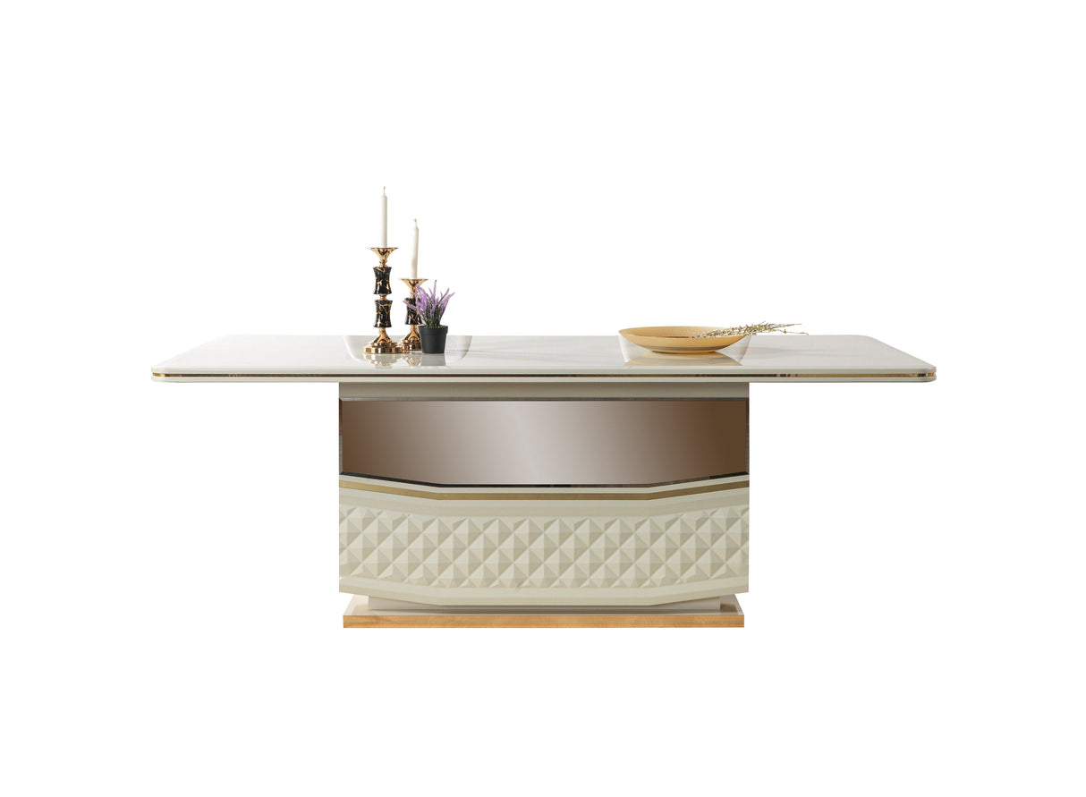 Anica Ivory 7-Piece Dining Set from Nova Furniture - Luna Furniture