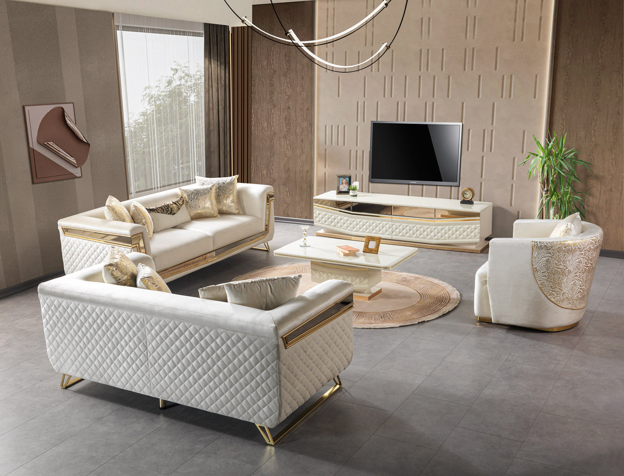 Anica Ivory Tv Stand from Nova Furniture - Luna Furniture