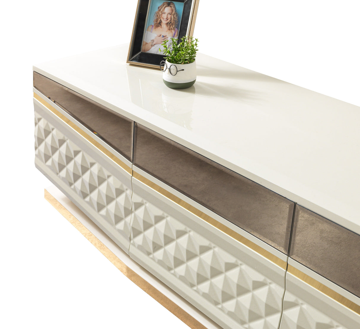 Anica Ivory Tv Stand from Nova Furniture - Luna Furniture