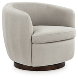 Annbury Light Beige Swivel Accent Chair from Ashley - Luna Furniture