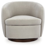 Annbury Light Beige Swivel Accent Chair from Ashley - Luna Furniture