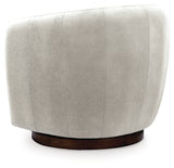 Annbury Light Beige Swivel Accent Chair from Ashley - Luna Furniture
