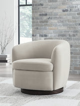 Annbury Light Beige Swivel Accent Chair from Ashley - Luna Furniture