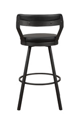 Appert Black/Dark Gray Swivel Pub Height Chair, Set of 2 from Homelegance - Luna Furniture