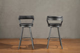 Appert Black/Dark Gray Swivel Pub Height Chair, Set of 2 from Homelegance - Luna Furniture