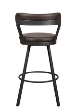 Appert Brown/Dark Gray Swivel Pub Height Chair, Set of 2 from Homelegance - Luna Furniture