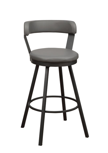 Appert Gray/Dark Gray Swivel Pub Height Chair from Homelegance - Luna Furniture