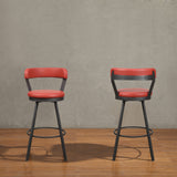 Appert Red/Dark Gray Swivel Pub Height Chair, Set of 2 from Homelegance - Luna Furniture