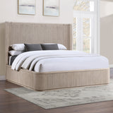Henry Reeded Queen Bed, Tan Finish from Steve Silver - Luna Furniture