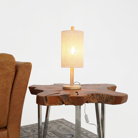 Arcana Table Lamp - Oak - Natural from Ashcroft Furniture - Luna Furniture