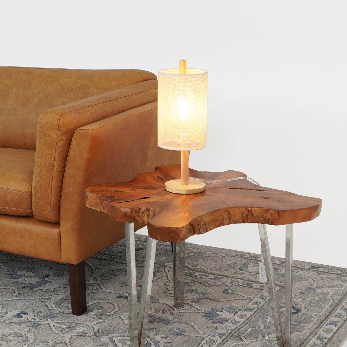 Arcana Table Lamp - Oak - Natural from Ashcroft Furniture - Luna Furniture