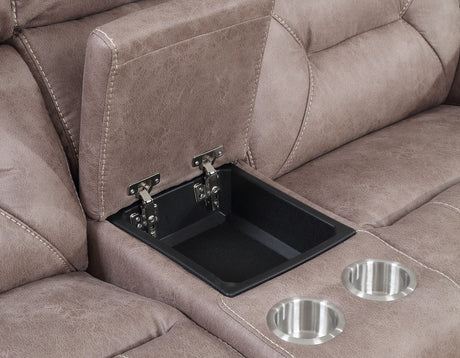 Aria Desert Sand 3-Piece Dual-Power Reclining Sectional from Steve Silver - Luna Furniture