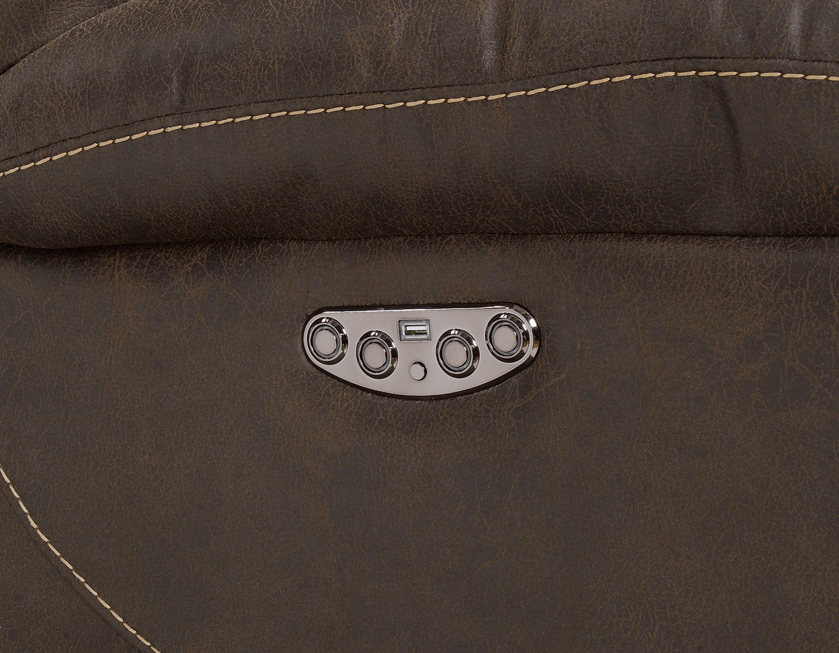 Aria Saddle Brown Dual-Power Recliner from Steve Silver - Luna Furniture
