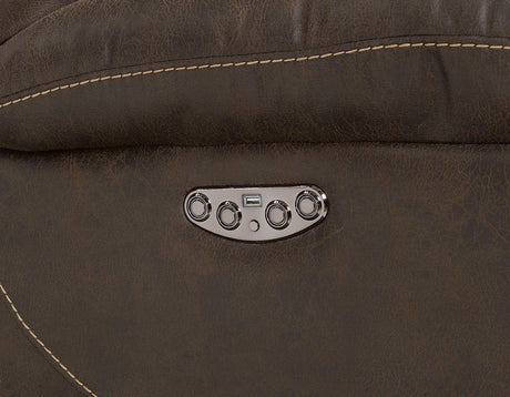 Aria Saddle Brown Dual-Power Recliner from Steve Silver - Luna Furniture