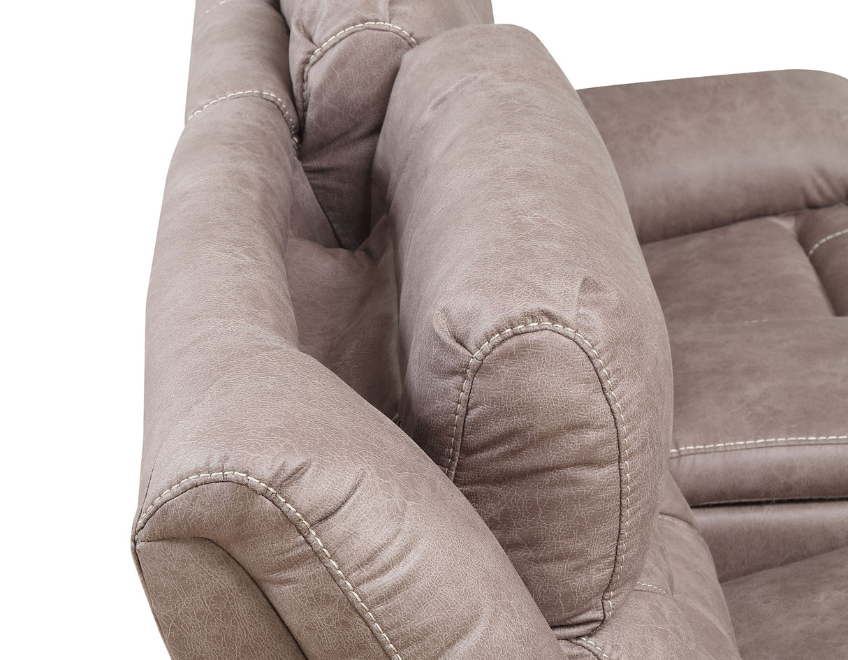Aria Desert Sand Dual-Power Reclining Console Loveseat from Steve Silver - Luna Furniture
