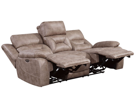 Aria Desert Sand Dual Power Reclining Sofa from Steve Silver - Luna Furniture