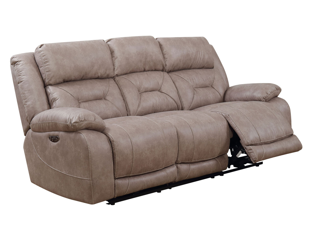 Aria Desert Sand Dual Power Reclining Sofa from Steve Silver - Luna Furniture