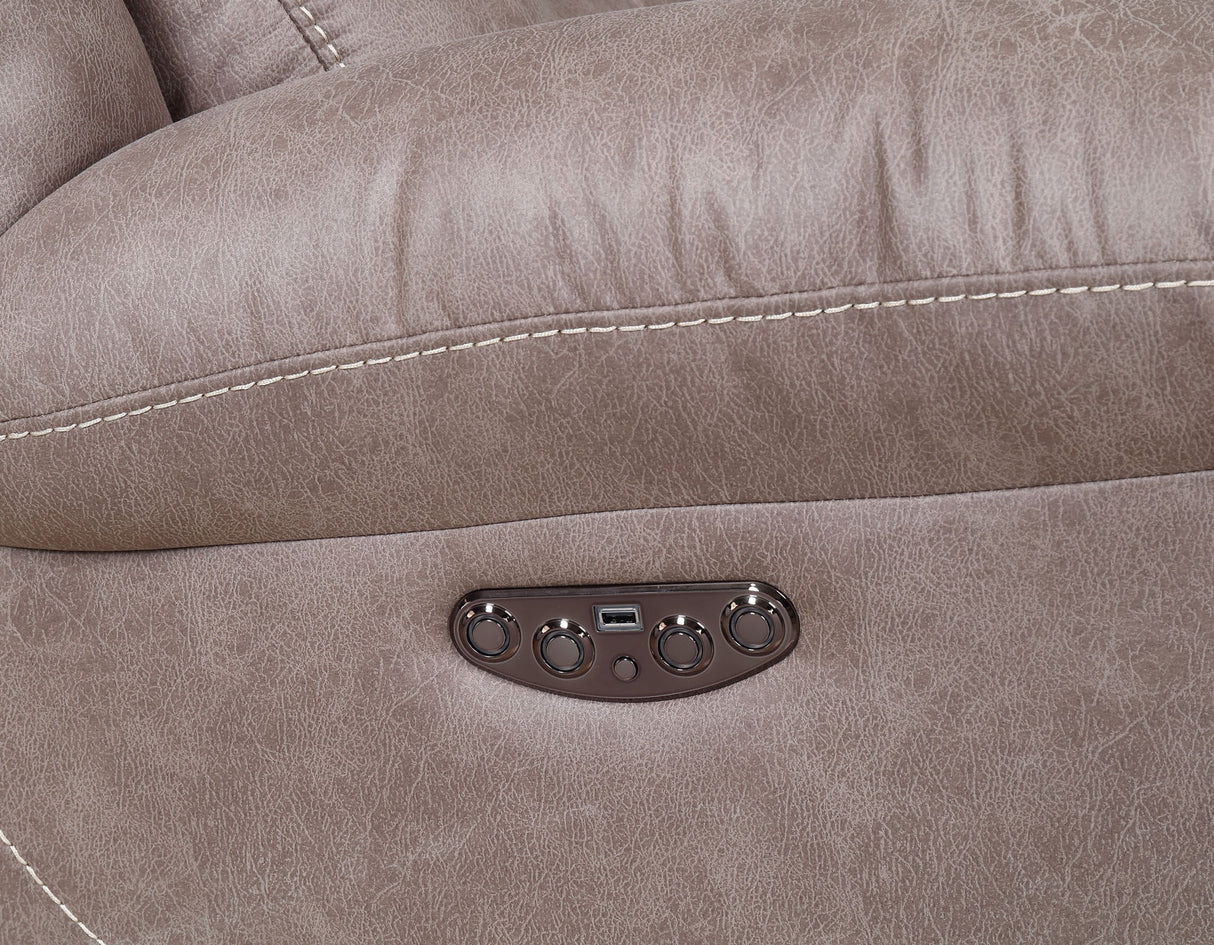 Aria Desert Sand Dual Power Reclining Sofa from Steve Silver - Luna Furniture