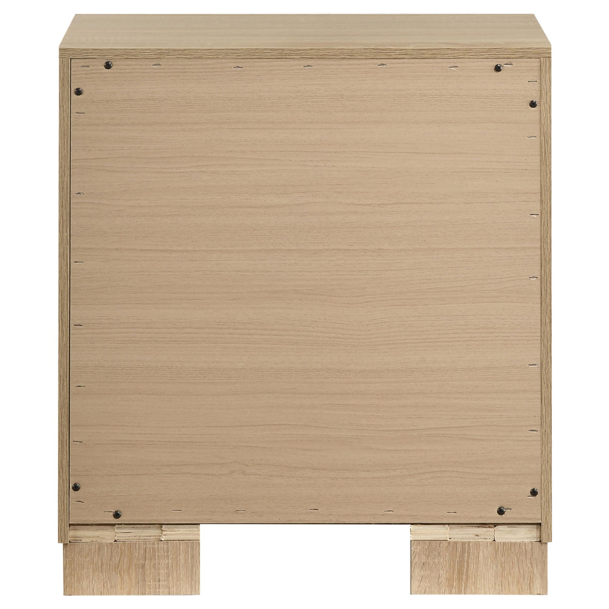 Arielle Light Oak 2-Drawer Bedroom Nightstand with Casters from Coaster - Luna Furniture