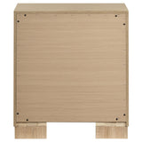 Arielle Light Oak 2-Drawer Bedroom Nightstand with Casters from Coaster - Luna Furniture