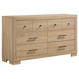Arielle Light Oak 6-Drawer Bedroom Dresser Cabinet from Coaster - Luna Furniture