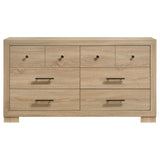 Arielle Light Oak 6-Drawer Bedroom Dresser Cabinet from Coaster - Luna Furniture