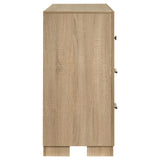 Arielle Light Oak 6-Drawer Bedroom Dresser Cabinet from Coaster - Luna Furniture