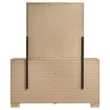 Arielle Light Oak 6-Drawer Bedroom Dresser with Mirror from Coaster - Luna Furniture