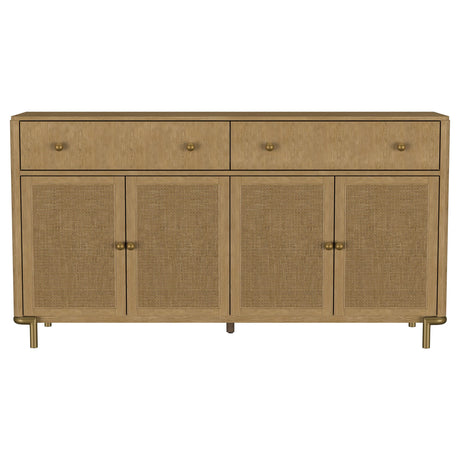 Arini Sand Wash 2-Drawer Cane Door Dining Sideboard Server from Coaster - Luna Furniture