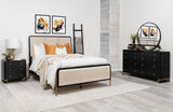 Arini 4-piece California King Bedroom Set Cream and Black from Coaster - Luna Furniture